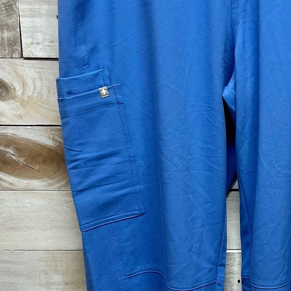 FIGS Axim 2.0 Cargo‎ Scrub Pants Mens 2XL Short Blue Straight Nurse Medical